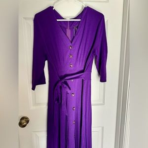 beautiful vibrant comfy purple cotton spring dress!